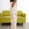 Off White Cargo With Utility Pockets - BonkersCorner