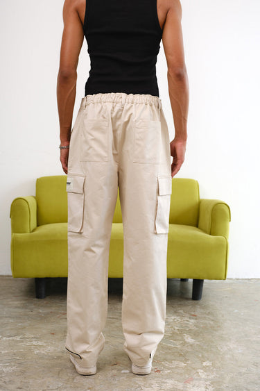 Off White Cargo With Utility Pockets - BonkersCorner