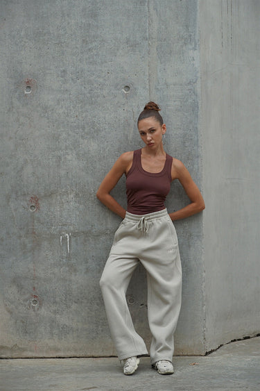 Bonkers Corner Off White On The Go Joggers in XS with comfortable fit and stylish design, shown on a model.