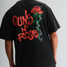 Official Guns N' Roses faded oversized T-shirt by Bonkers Corner, featuring band logo and distressed design.