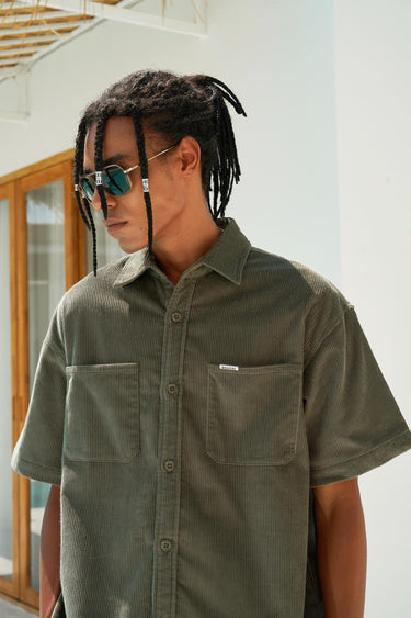 Olive Corduroy Shirt - BonkersCorner
