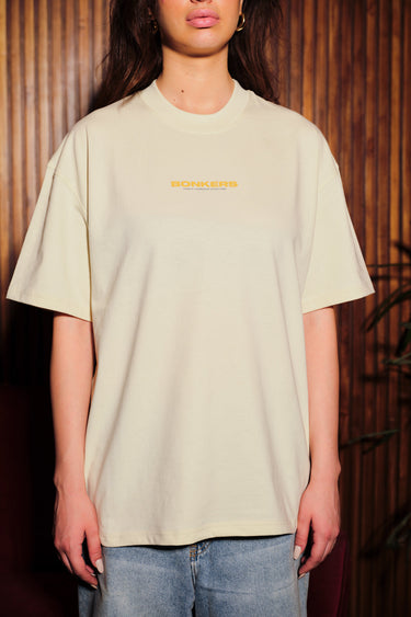 Bonkers Corner oversized T-shirt featuring a playful "Purred Emails" design in a relaxed fit, casual streetwear style.