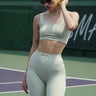 Sage Green Ribbed Workout Shorts - BonkersCorner