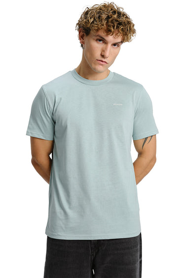Sage green Supima cotton regular fit T-shirt by Bonkers Corner, front view showing soft fabric and classic design.