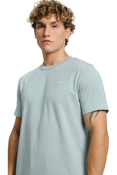 Bonkers Corner Sage Green Supima Regular Fit T-shirt displayed flat, showcasing its soft fabric and classic style.
