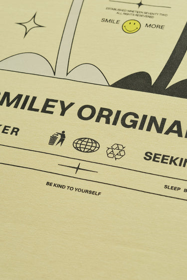 Bonkers Corner Seeking The Positive oversized T-shirt in XS, featuring a relaxed fit and positive graphic design.