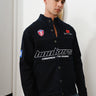 Bonkers Corner Signature Denim Jacket in light wash, featuring classic collar, button closure, and casual fit.
