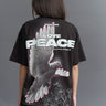 Signature Love And Peace Premium Oversized T-shirt - BonkersCorner