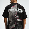 Bonkers Corner Signature Love And Peace oversized premium T-shirt in XS with colorful graphic design.
