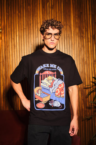 Bonkers Corner Sleep Paralysis oversized T-shirt in XS, featuring graphic print and comfortable fit for casual wear.