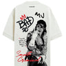 Bonkers Corner oversized "Smooth Criminal" T-shirt in white, featuring bold front graphic and relaxed fit.