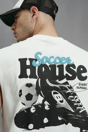 Bonkers Corner Soccer House Vest Tank top in XS, featuring a casual sleeveless design and graphic print for active wear.