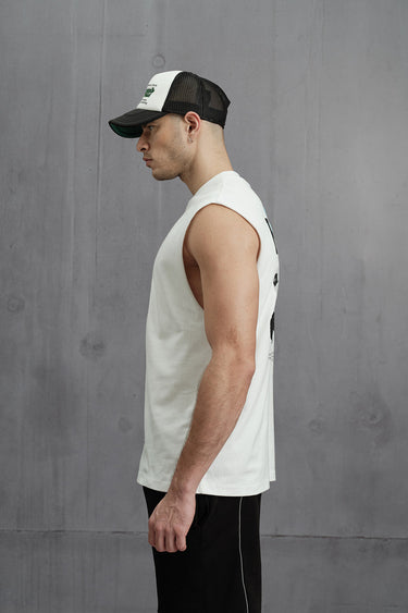 Bonkers Corner Soccer House Vest Tank top shown in XS with a soccer-themed design, lightweight and casual for active wear.