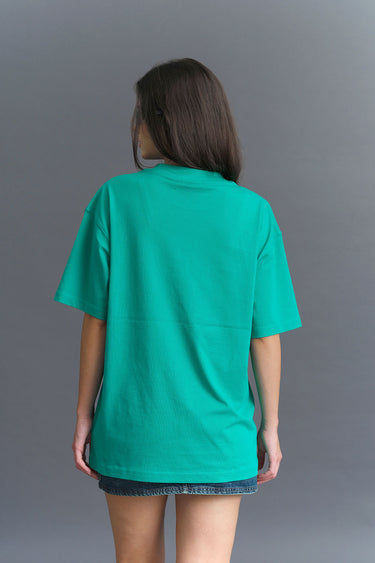 Solid Green Soft Jersey Oversized T-shirt - BonkersCorner