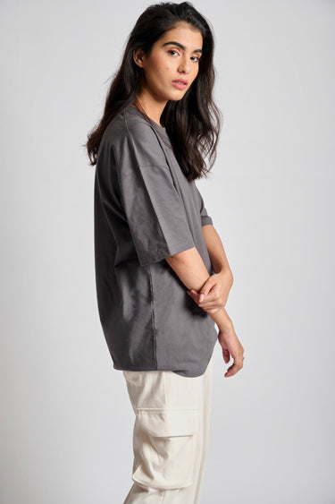 Space Grey Heavyweight Oversized T-shirt - BonkersCorner