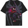 Bonkers Corner Spider-Man Web Slinger oversized T-shirt featuring Spider-Man graphic on front, casual fit, in black fabric.