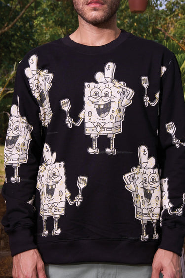 Bonkers Corner SpongeBob sweatshirt featuring a colorful graphic of SpongeBob SquarePants on the front.