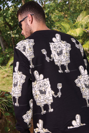 Bonkers Corner SpongeBob sweatshirt featuring a colorful cartoon SpongeBob design on soft fabric, perfect for casual wear.
