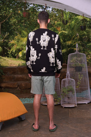 Bonkers Corner SpongeBob sweatshirt featuring a colorful cartoon character print on soft fabric.