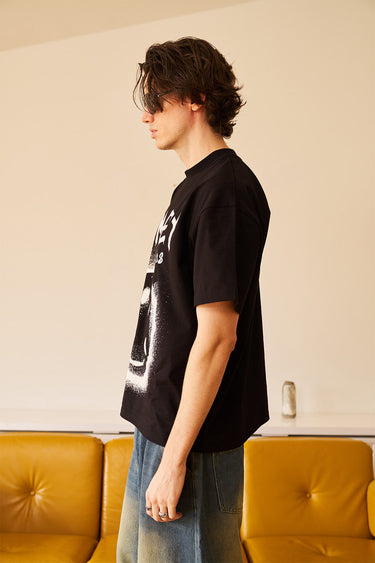 Spray Paint Smiley Oversized T-shirt - BonkersCorner