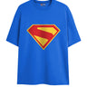 Bonkers Corner oversized Superman Shield T-shirt featuring a bold Superman emblem on a casual graphic tee.