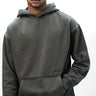 Taupe Wear A Hug oversized hoodie by Bonkers Corner, showing a cozy, oversized fit with a soft fabric texture.