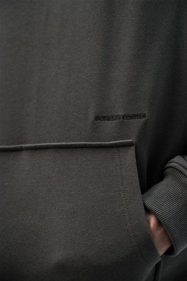 Taupe oversized hoodie from Bonkers Corner featuring a relaxed fit and soft fabric, perfect for casual wear.
