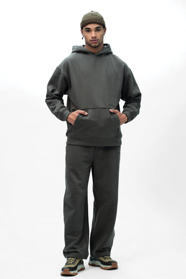 Taupe oversized hoodie from Bonkers Corner featuring a relaxed fit and soft fabric, perfect for casual wear.