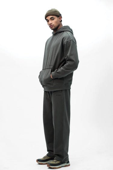 Taupe oversized hoodie from Bonkers Corner with a relaxed fit and cozy design, perfect for casual wear.