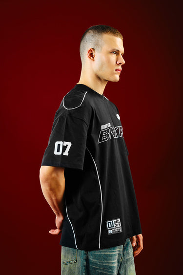 Bonkers Corner Trackside Oversized T-shirt in white with bold black graphic print, casual fit, and short sleeves.