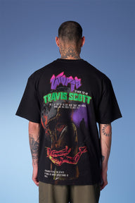 Bonkers Corner Travis Scott Utopia oversized T-shirt in XS, front view showing graphic design and relaxed fit.