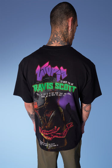 Bonkers Corner Travis Scott Utopia oversized T-shirt in XS, featuring bold graphic design and relaxed fit.