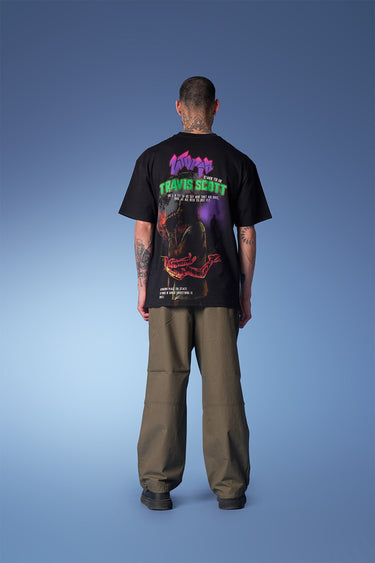 Bonkers Corner oversized Travis Scott Utopia T-shirt in XS, featuring bold graphic design and relaxed fit.