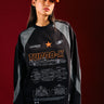 Bonkers Corner Turbo X Blackprint sweatshirt in black with bold print, displayed on a plain background.