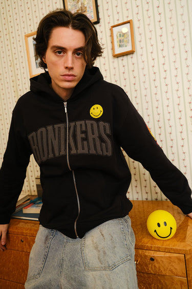 Bonkers Corner We Are All Originals zipper jacket in XS, featuring a stylish design with a front zipper and casual fit.