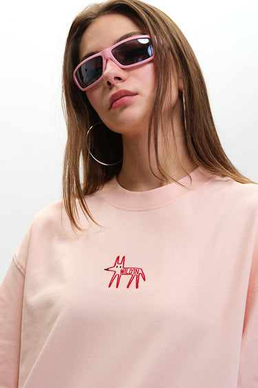 Wild-In Embroidered Premium Oversized T-shirt - BonkersCorner