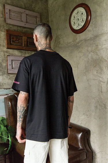 Bonkers Corner Heart Of Skulls oversized T-shirt featuring a bold skull print on soft fabric for a casual, edgy look.