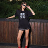 Bonkers Corner Heart Of Skulls oversized T-shirt featuring a bold skull graphic on soft fabric, relaxed fit, casual streetwear style.