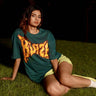 Bonkers Corner Blaze oversized T-shirt in black, featuring bold front graphic and relaxed fit, casual streetwear style.
