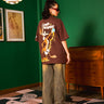 Bonkers Corner Coyote The Genius oversized T-shirt in XXS, featuring a relaxed fit and graphic design on soft fabric.