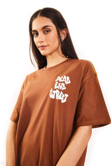 Bonkers Corner Dead End Street oversized T-shirt in XXS, featuring bold graphic design and relaxed fit for casual wear.