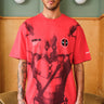 Bonkers Corner Deadpool 3 oversized T-shirt featuring Deadpool graphic in black and red, relaxed fit, casual style.