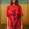 Bonkers Corner Deadpool 3 oversized T-shirt featuring a graphic print, casual fit, and bold design, perfect for fans of the Marvel character.