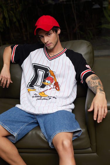 Donald Duck 34 oversized jersey by Bonkers Corner, featuring a colorful graphic of Donald Duck on soft fabric.