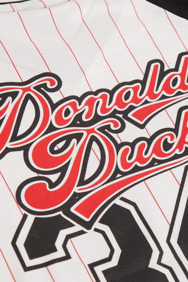 Donald Duck 34 oversized jersey by Bonkers Corner featuring a colorful cartoon print on soft fabric.