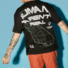 Bonkers Corner Humans Aren't Real oversized T-shirt in XS, featuring a graphic print on soft cotton fabric.