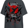 Bonkers Corner Lord of Illusions oversized T-shirt featuring bold graphic print and relaxed fit, displayed on a plain background.