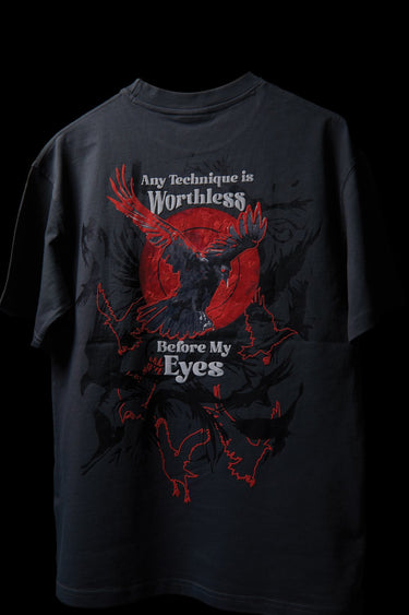 Bonkers Corner Lord of Illusions oversized T-shirt in black, featuring a graphic design on the front.
