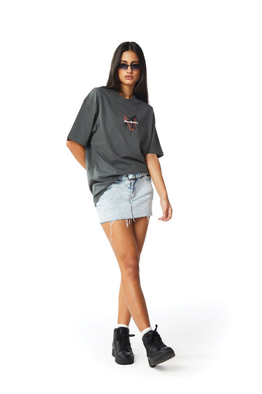 Bonkers Corner Lord Of Illusions oversized T-shirt in black, featuring a graphic print on the front and a relaxed fit.