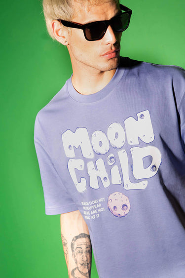 Bonkers Corner Moon Child oversized T-shirt in XXS size, featuring a graphic moon design on soft fabric.